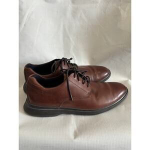 Clarks Un Lipari Park Plain Toe Derby Mahogany Leather  US Size 9.5